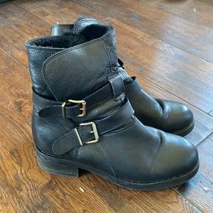 Kurt Geiger Black Shearling Boots